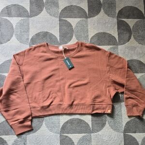 tentree Cropped Sweatshirt in Dusty Terracotta